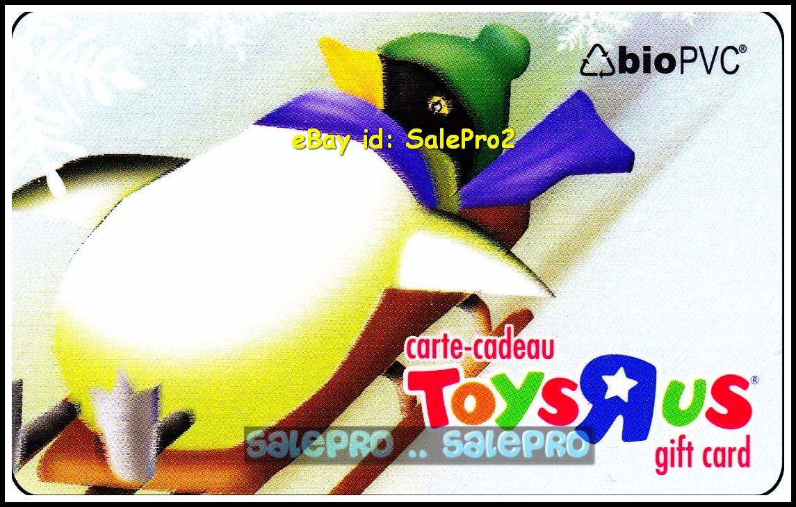 TOYSRUS BABIESRUS 2010 WINTER SPORT PENGUIN ENOWBOARDING COLLECTIBLE GIFT CARD