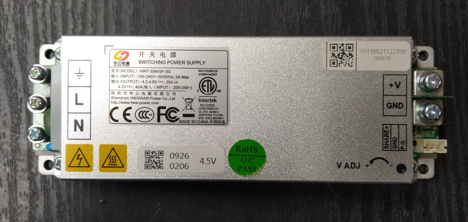 Hwawan Power HWT-354V6F-SS Switching Power Supply for LED Displays ⭐️NEW⭐️