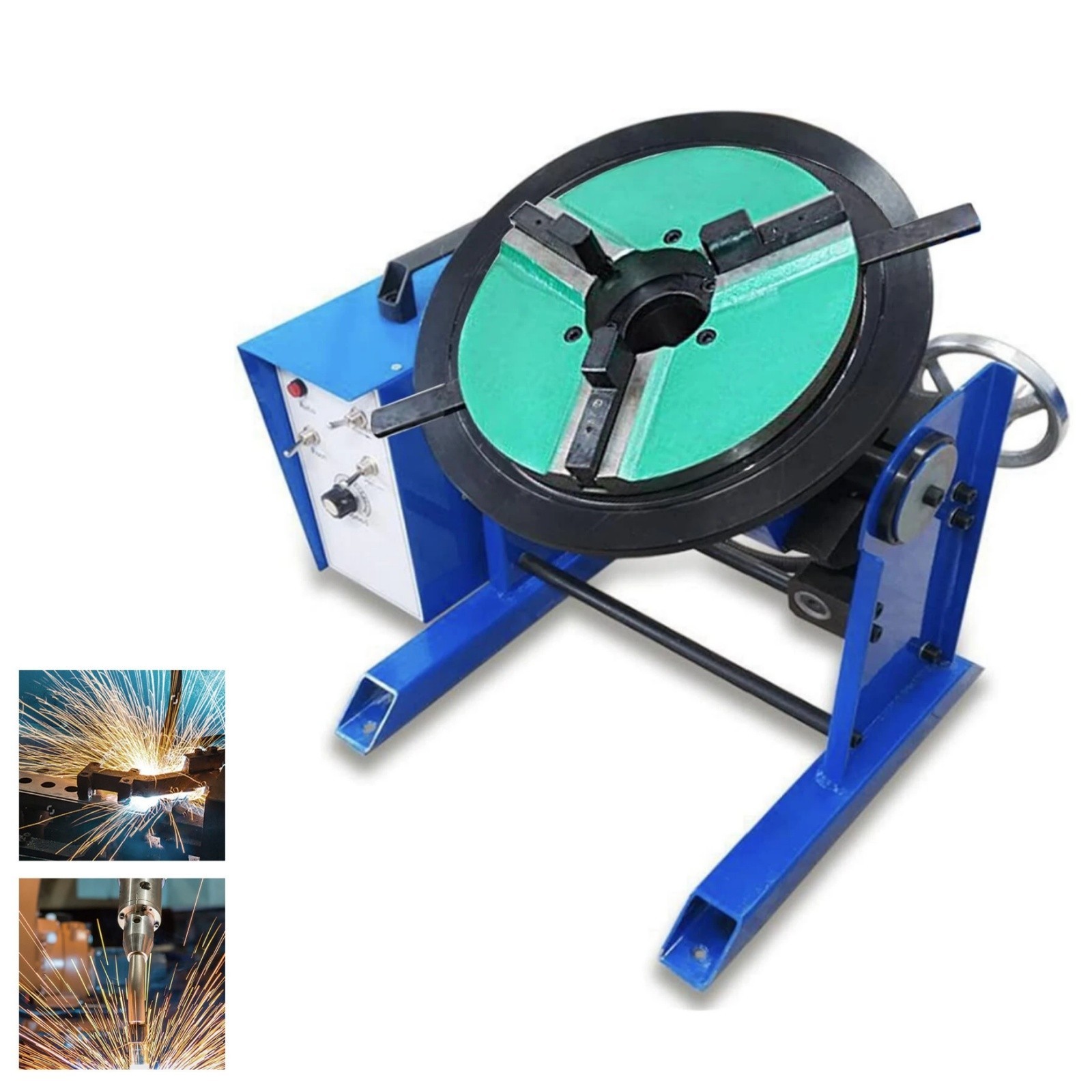 110V 50KG Welding Positioner Turntable with 200mm Chuck Welder