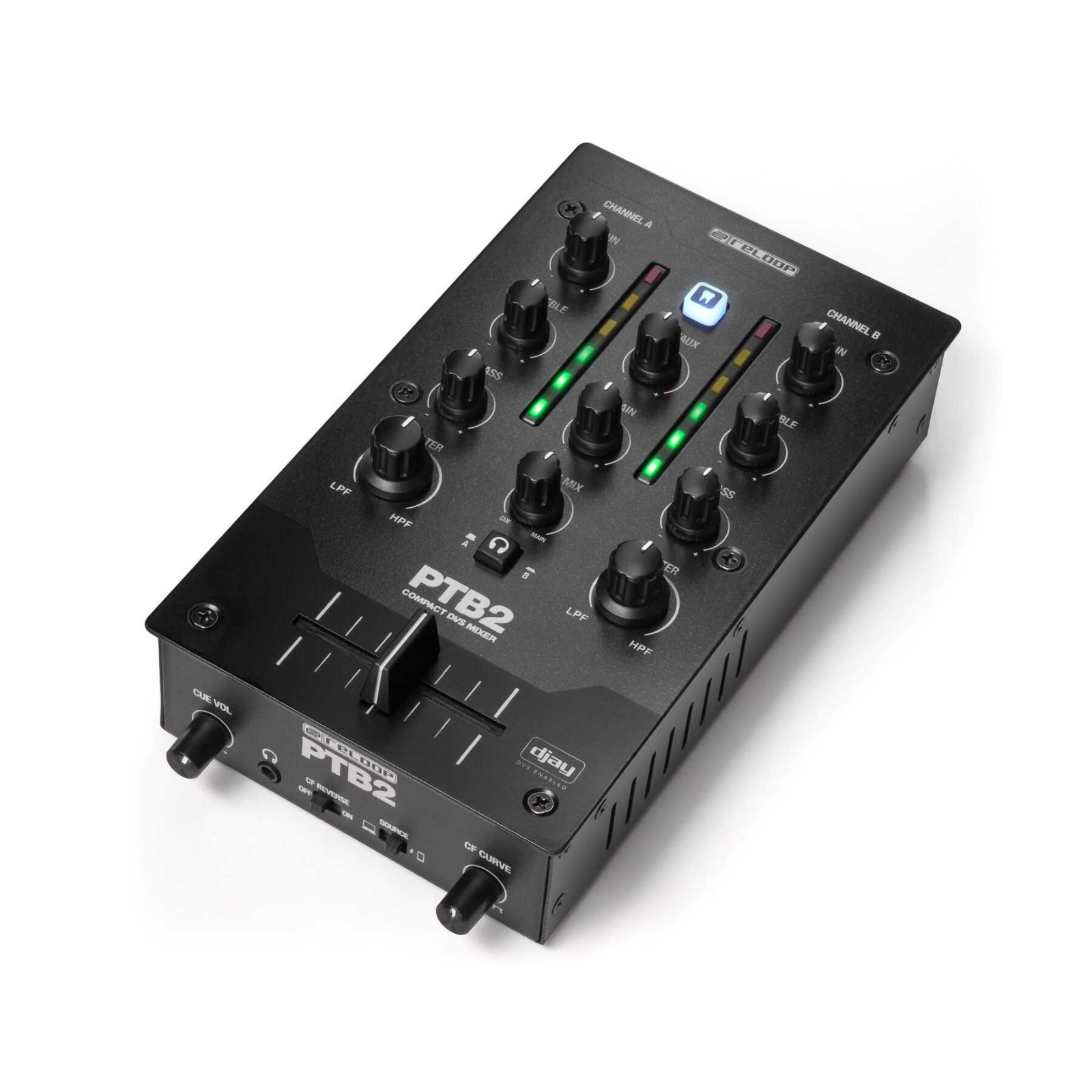 Reloop PTB-2 Portable 2+1-Channel DJ Mixer with DVS and Bluetooth Interface