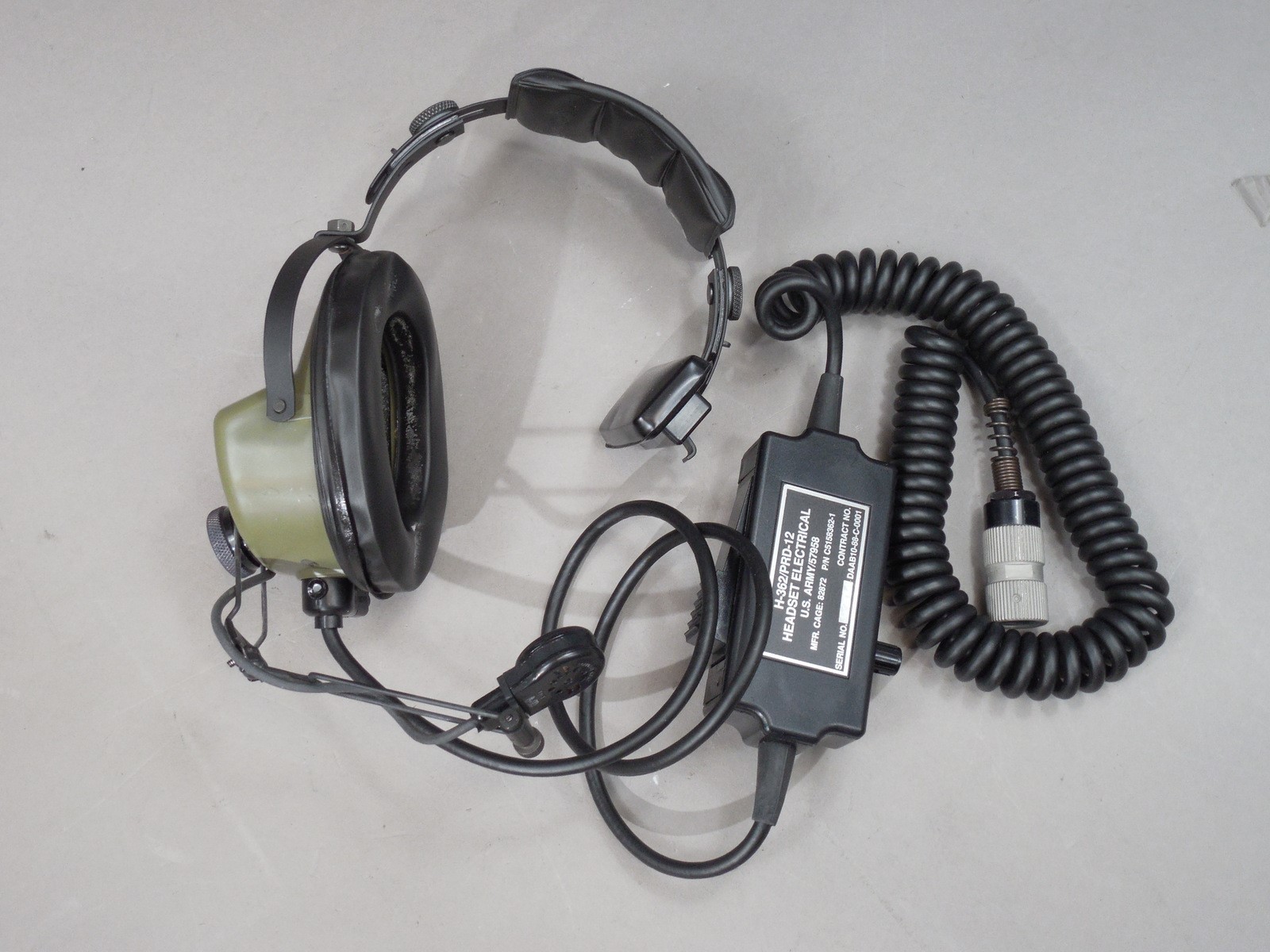 USED - US Army C5158362-1 Electrical Headset H-362/PRD-12 NSN: 5965-01-304-2939