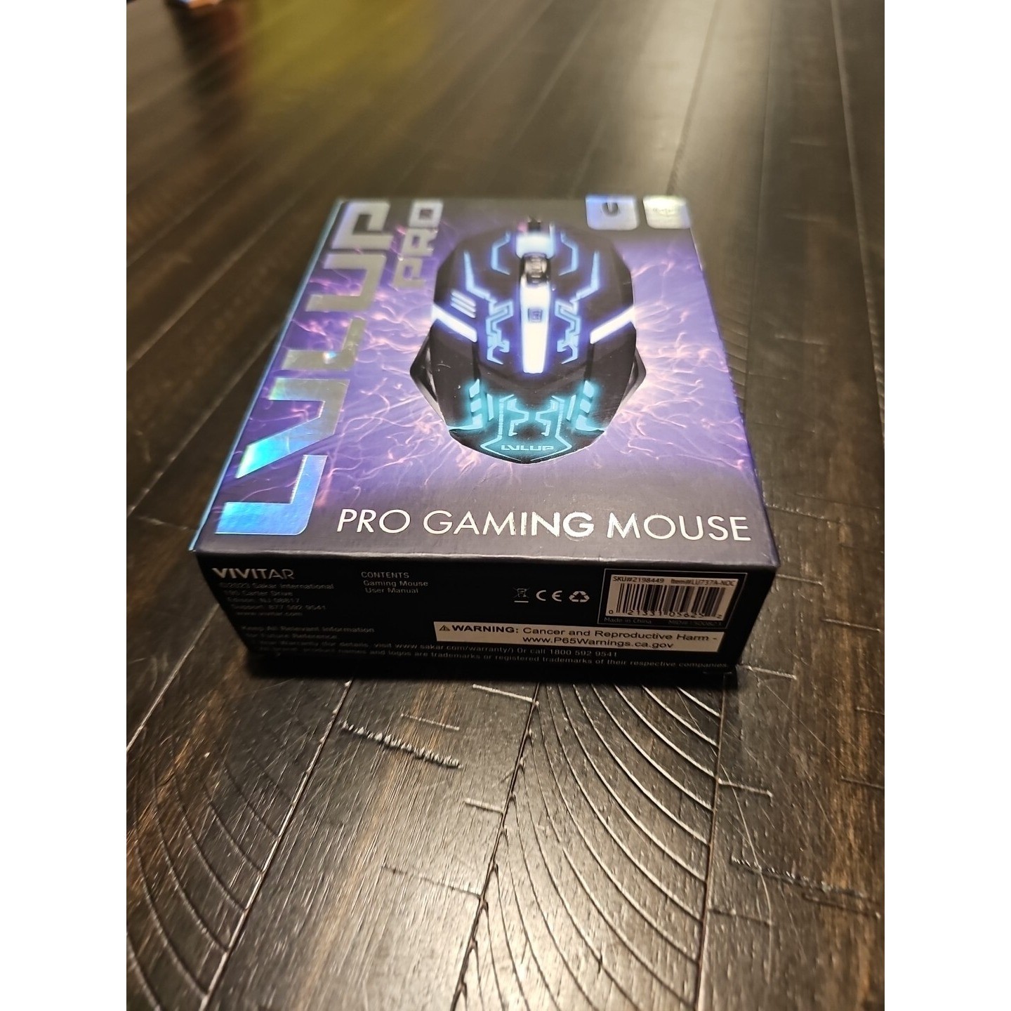 Vivitar LVLUP Pro Gaming Mouse Ergonomic Design Adjustable DPI New SEALED