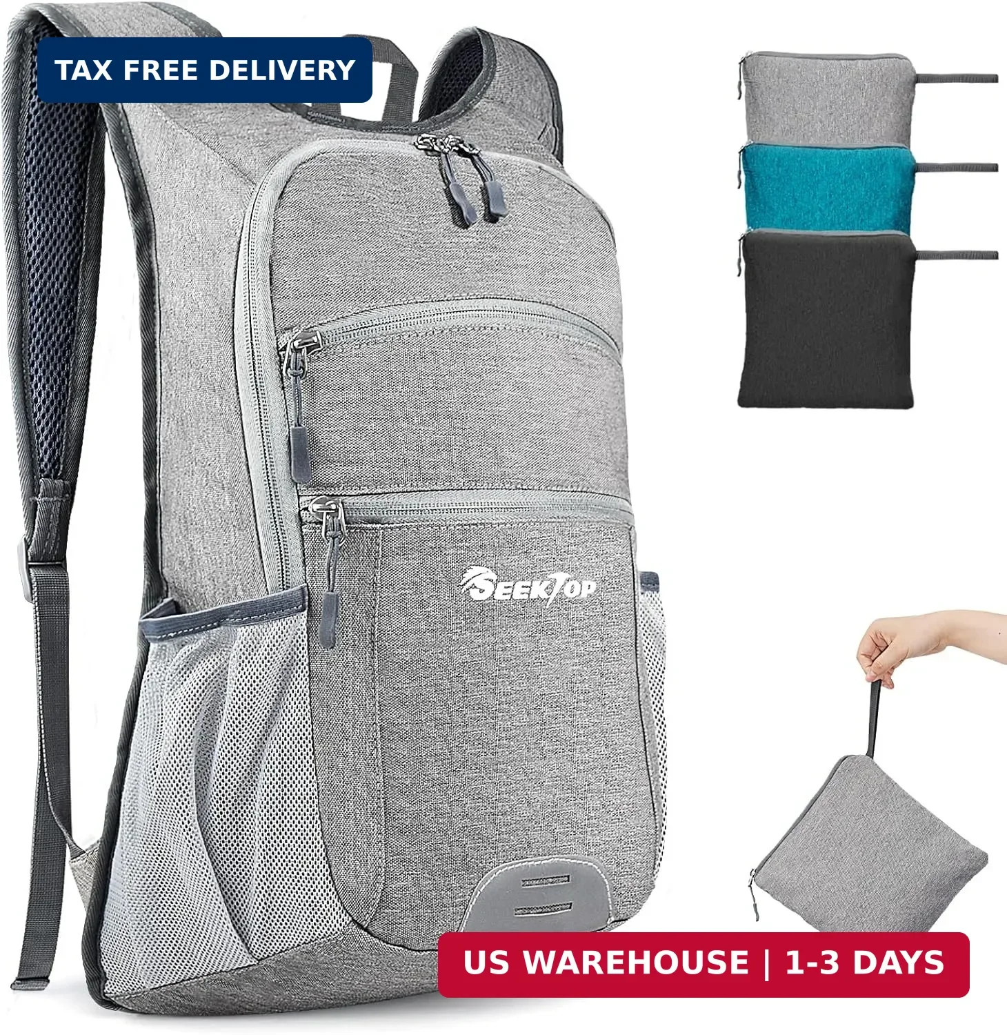 Seektop 20L Hiking Backpack Ultra Lightweight Waterproof Travel Backpack Packabl