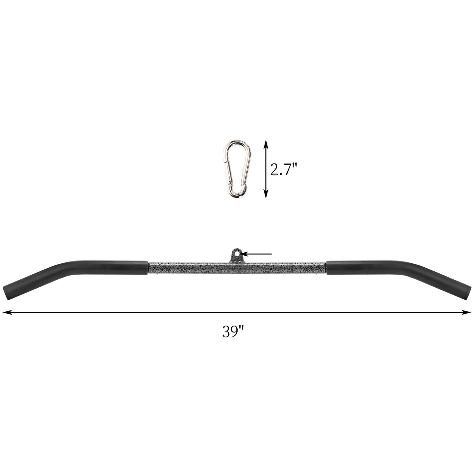 Mezchi 39"/99cm LAT Pull Down Attachments, LAT Pull Down Bar with Non-Slip Ha...