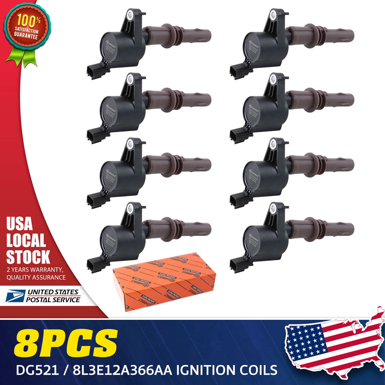 8PCS DG521 Ignition Coils For Ford Lincoln Mercury 5.4L 8L3Z-12029-A fast ship