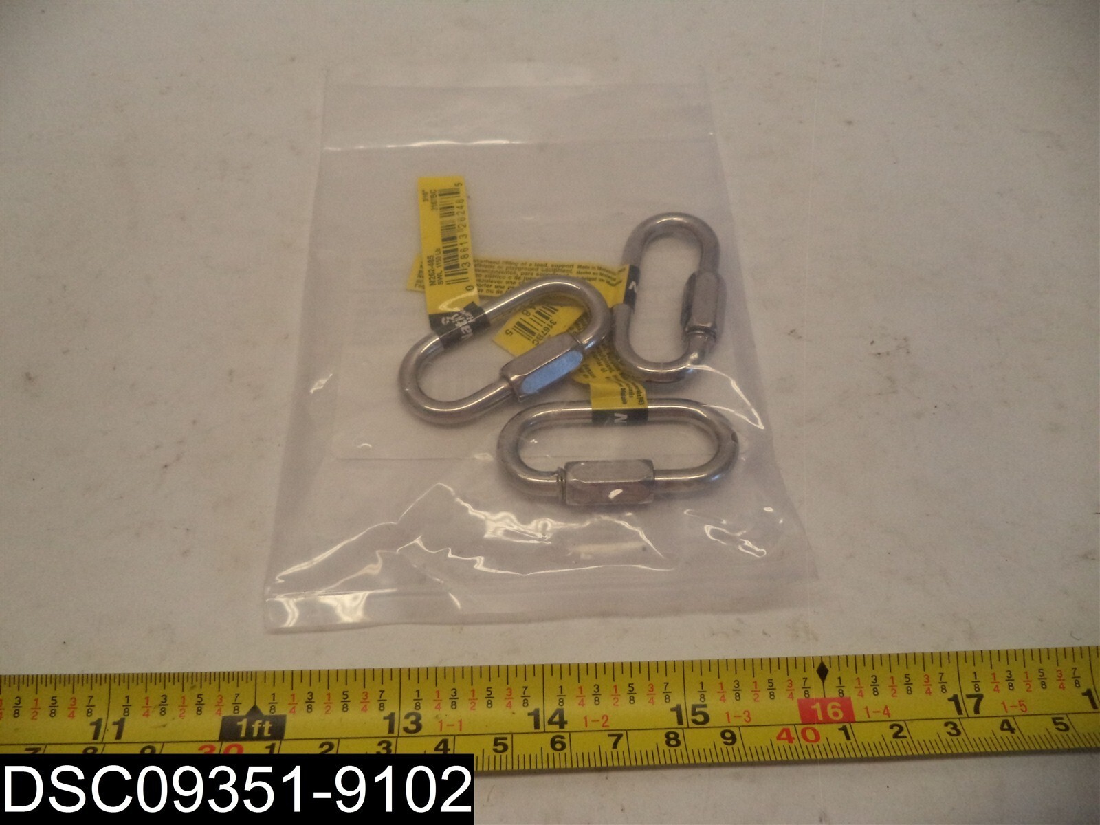 QTY=2 packs of 3: N262-485 National Hardware 3/16" Stainless Steel Quick Links