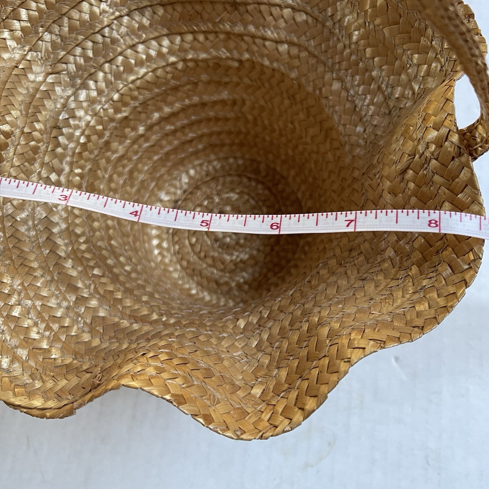 Woven Basket Handle Natural Flower Plants Storage Lightweight Easter
