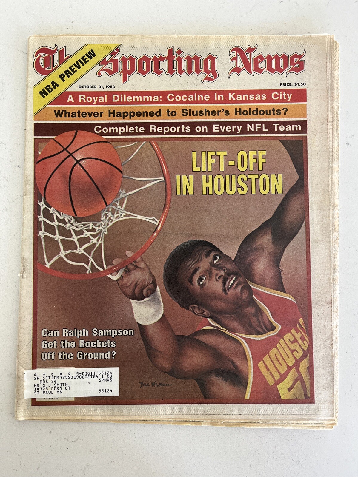 The Sporting News October 31,1983 Ralph Sampson,Houston (B136)