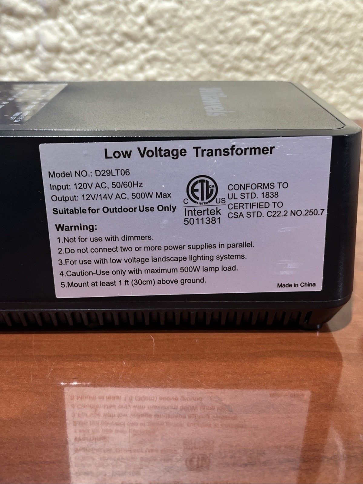 Automate Outdoor Lighting Setup - 500W Landscape Transformer with Timer