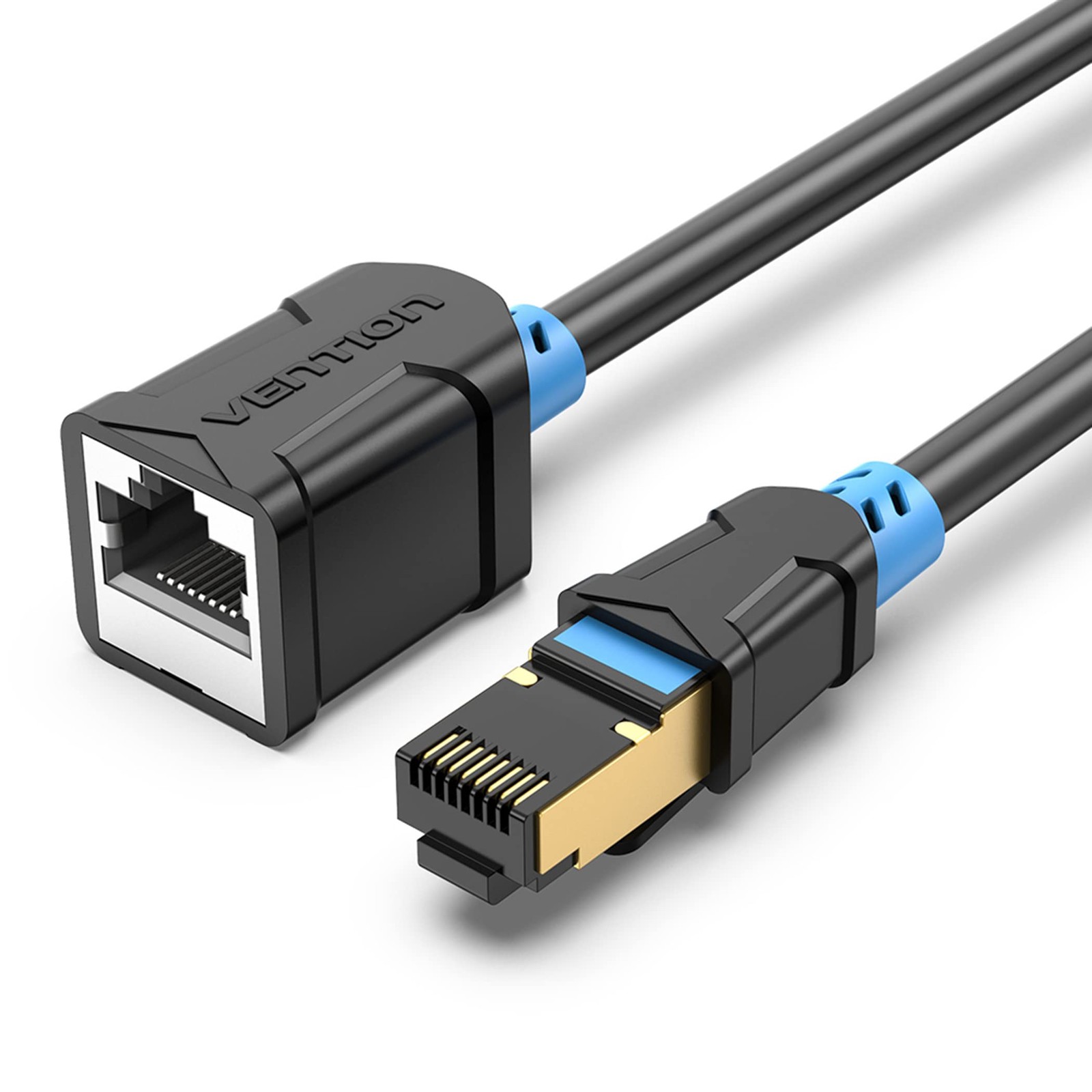 VENTION Cat 6 Ethernet Extension Cable, 6.6ft/2m Cat6 RJ45 6.6FT, black