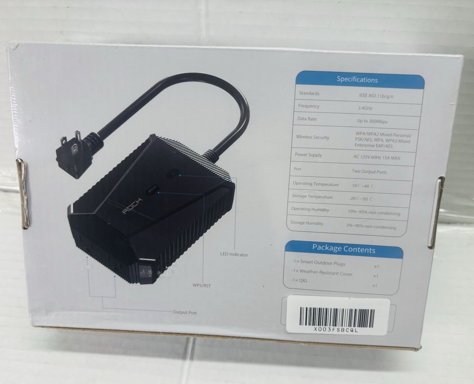 Rock Outdoor Smart Plug With Built In Wi-Fi Extender