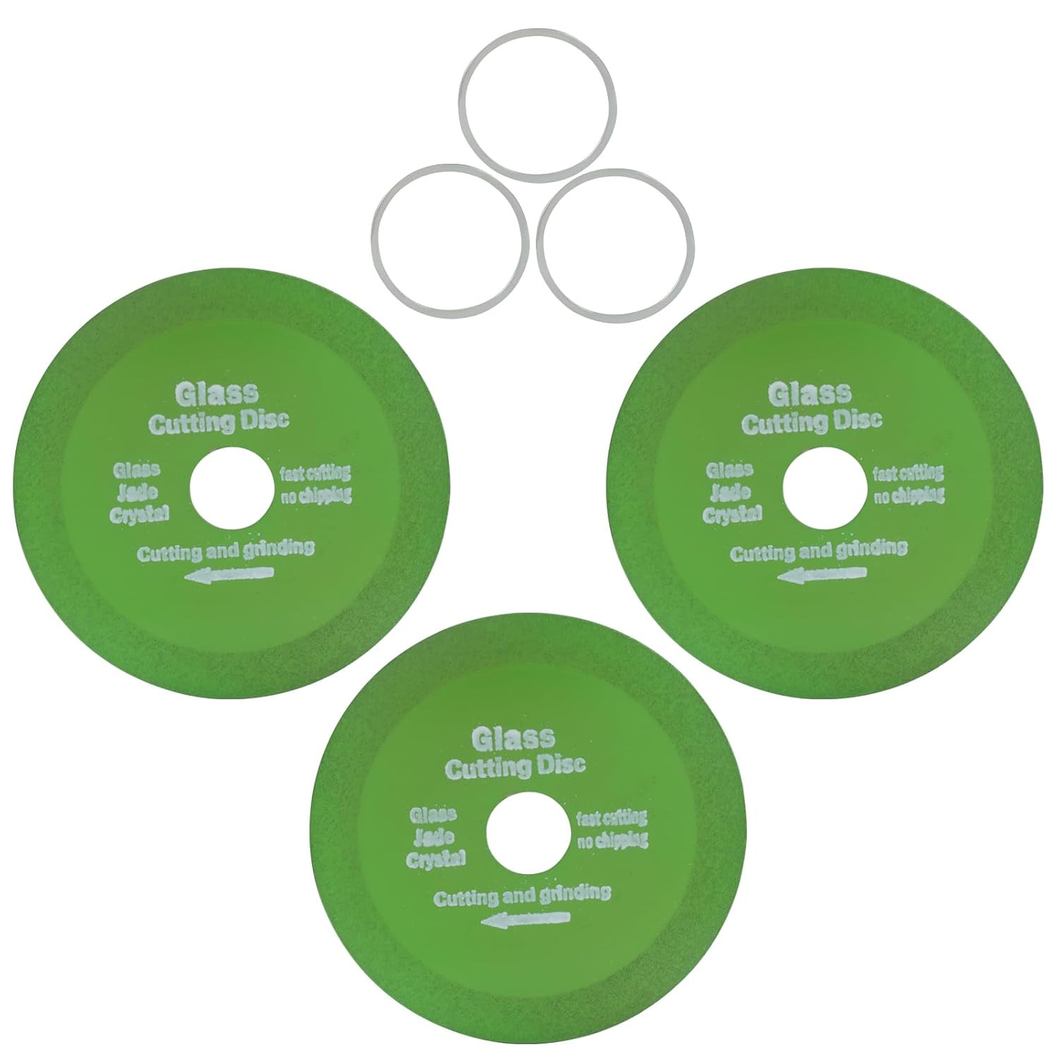 3 Pack Diamond Glass Cutting Disc for Angle Grinder–4.5 Inch Ultra-Thin Blade...