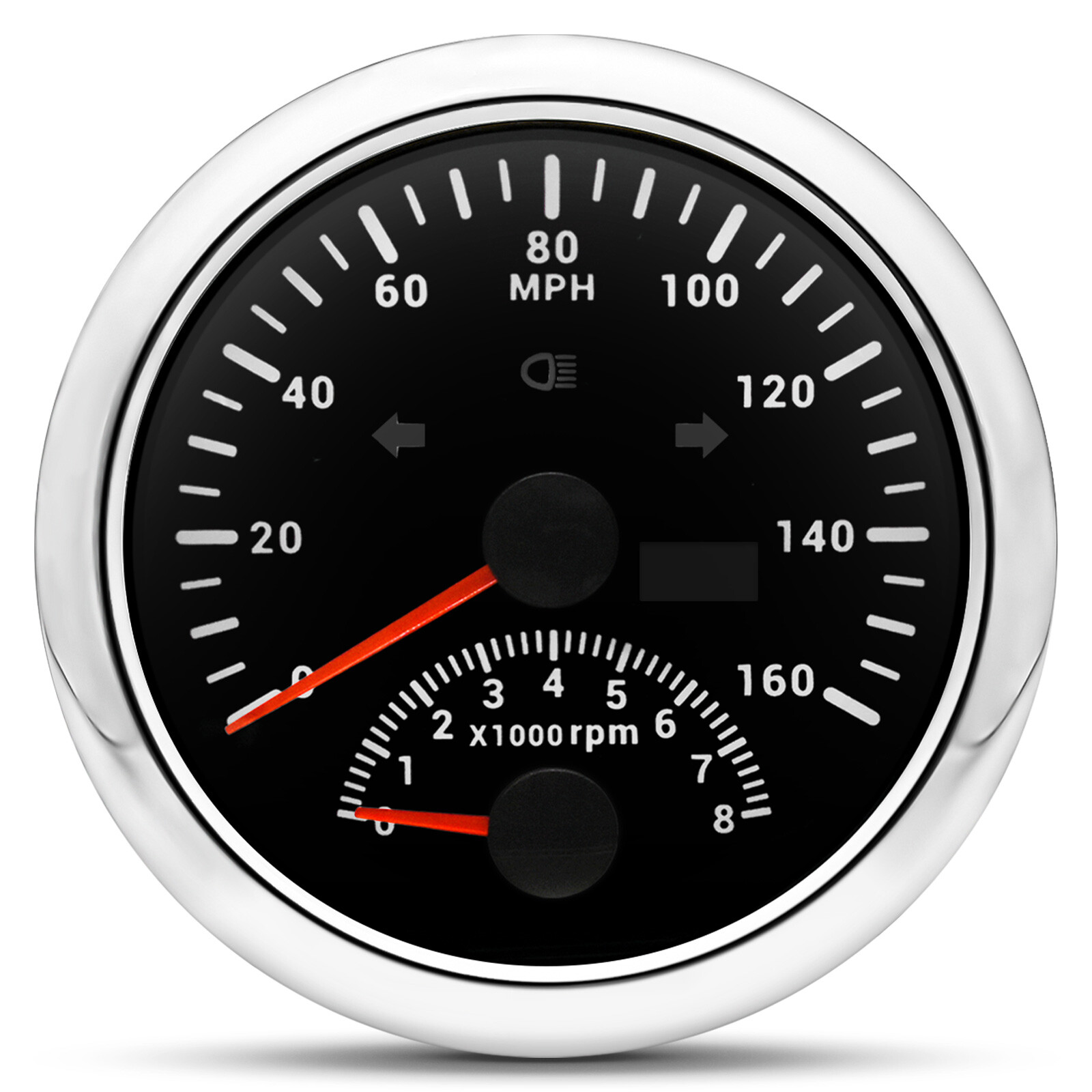 85mm GPS Speedometer 0-160MPH with Tachometer Gauge 0-8000RPM for Car Motorcycle