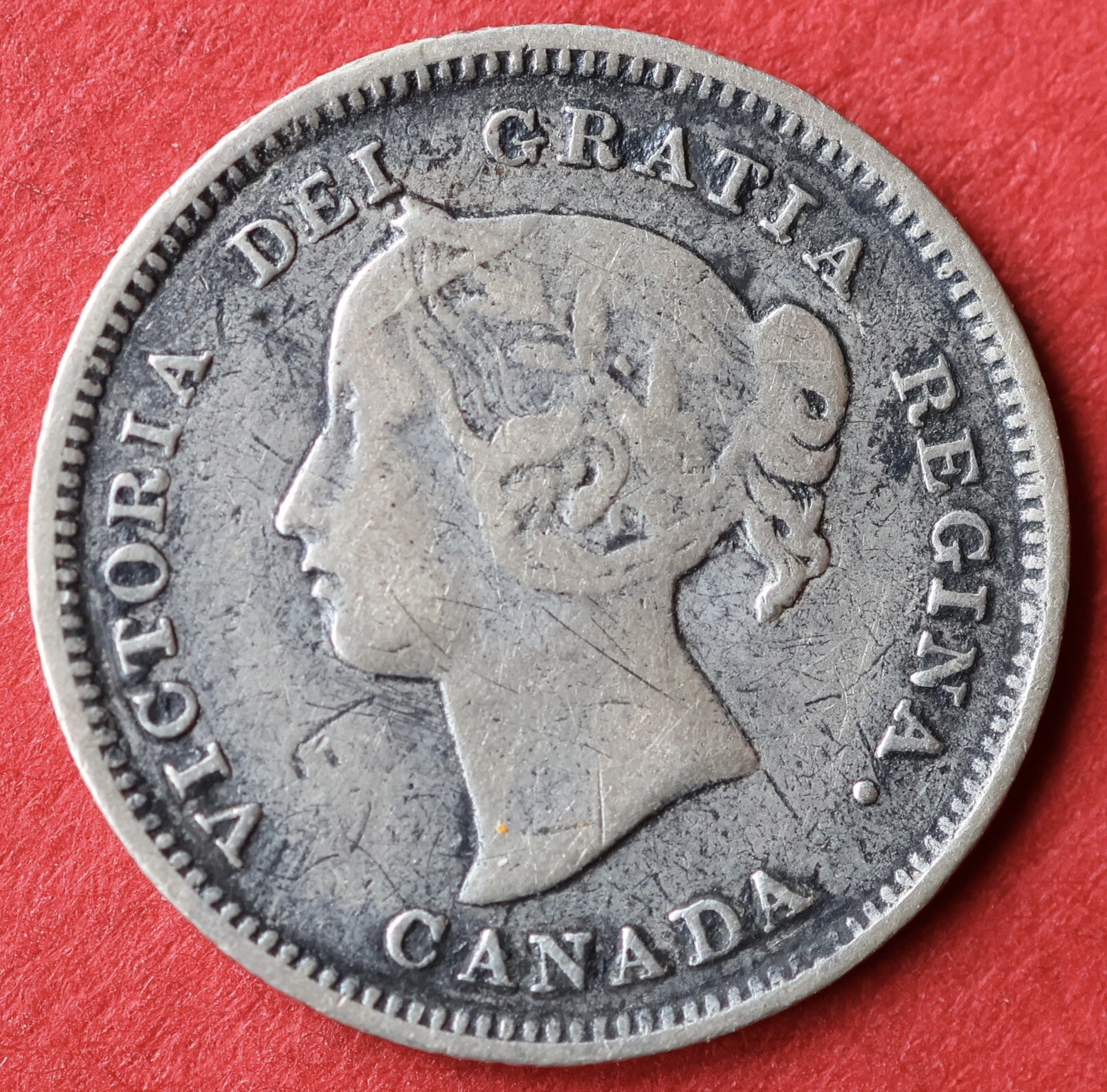 1892 Canada 5 Cents - VF - Reverse Scratches Trend 40$ Lot#10177