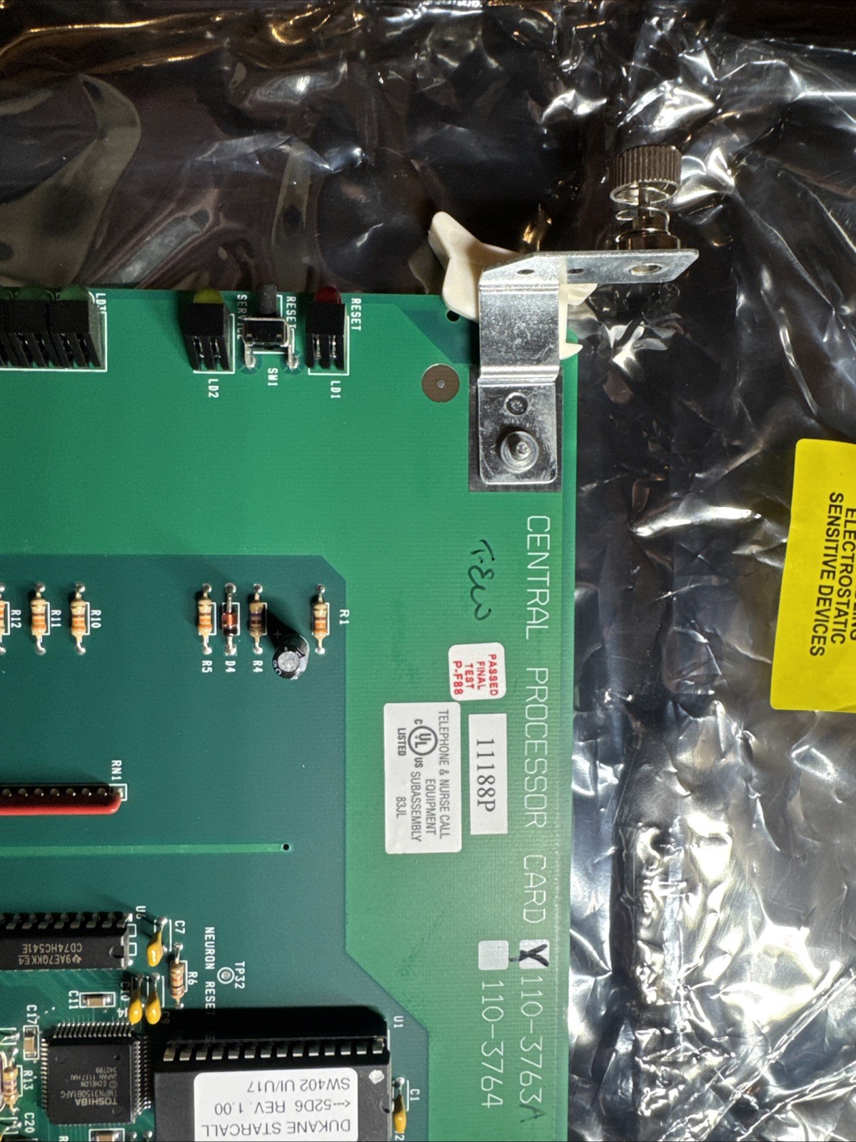 DUKANE STARCALL CENTRAL PROCESSOR CARD 110-3763 REV B