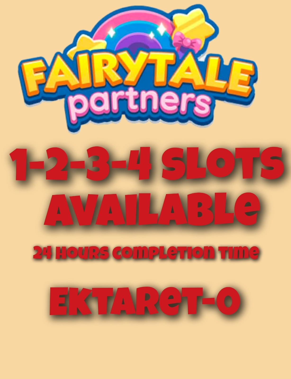 Fairytale partner event slot:-Mono_poly_Go partner event Slots(24 hours)