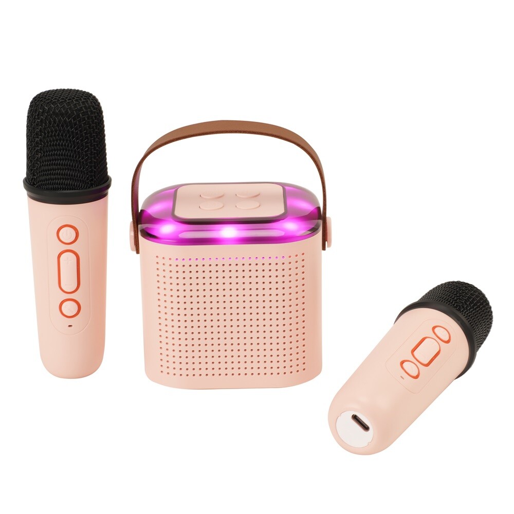 Kids Bluetooth Karaoke Portable Speaker Machine 2 Microphones
