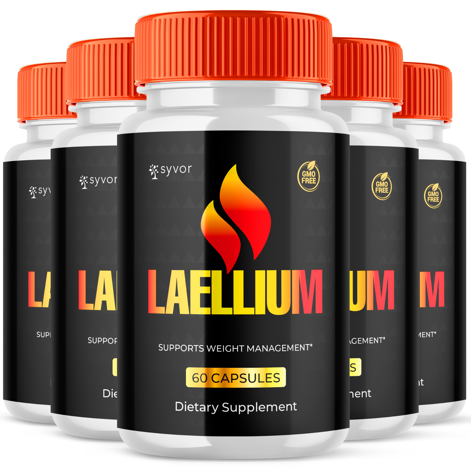 (5 Pack) Laellium Advanced Formula Natural Energy & Fitness Vitamin 300 Capsules