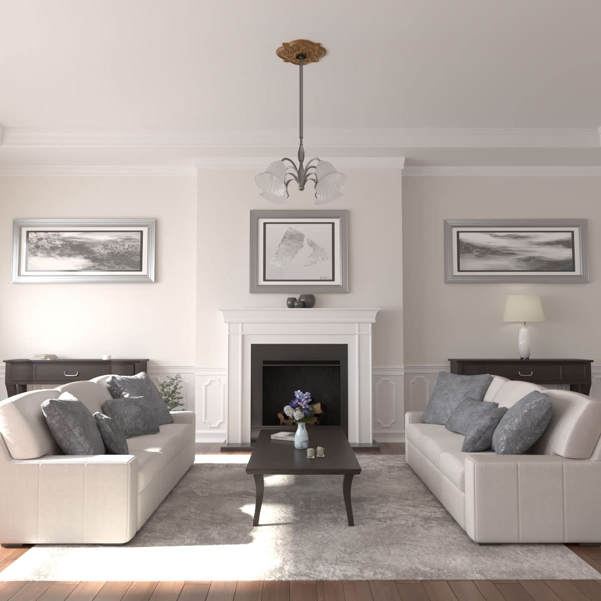 Ekena Millwork Cm20Bostf Bonetti Ceiling Medallion Smokey Topaz
