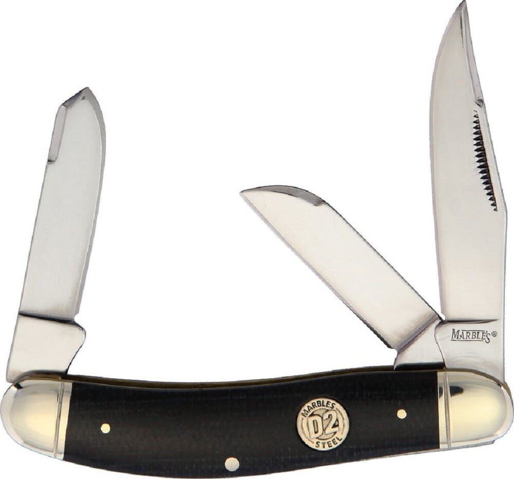 Marbles Sowbelly Stockman Folding Pocket Knife - D2 Steel Blades
