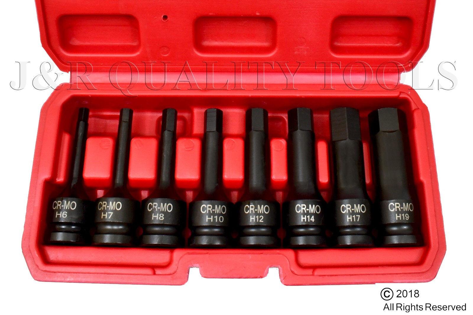 1/2" Drive Impact Socket Hex Bits | 8pc Metric Set Long Air Allen Driver