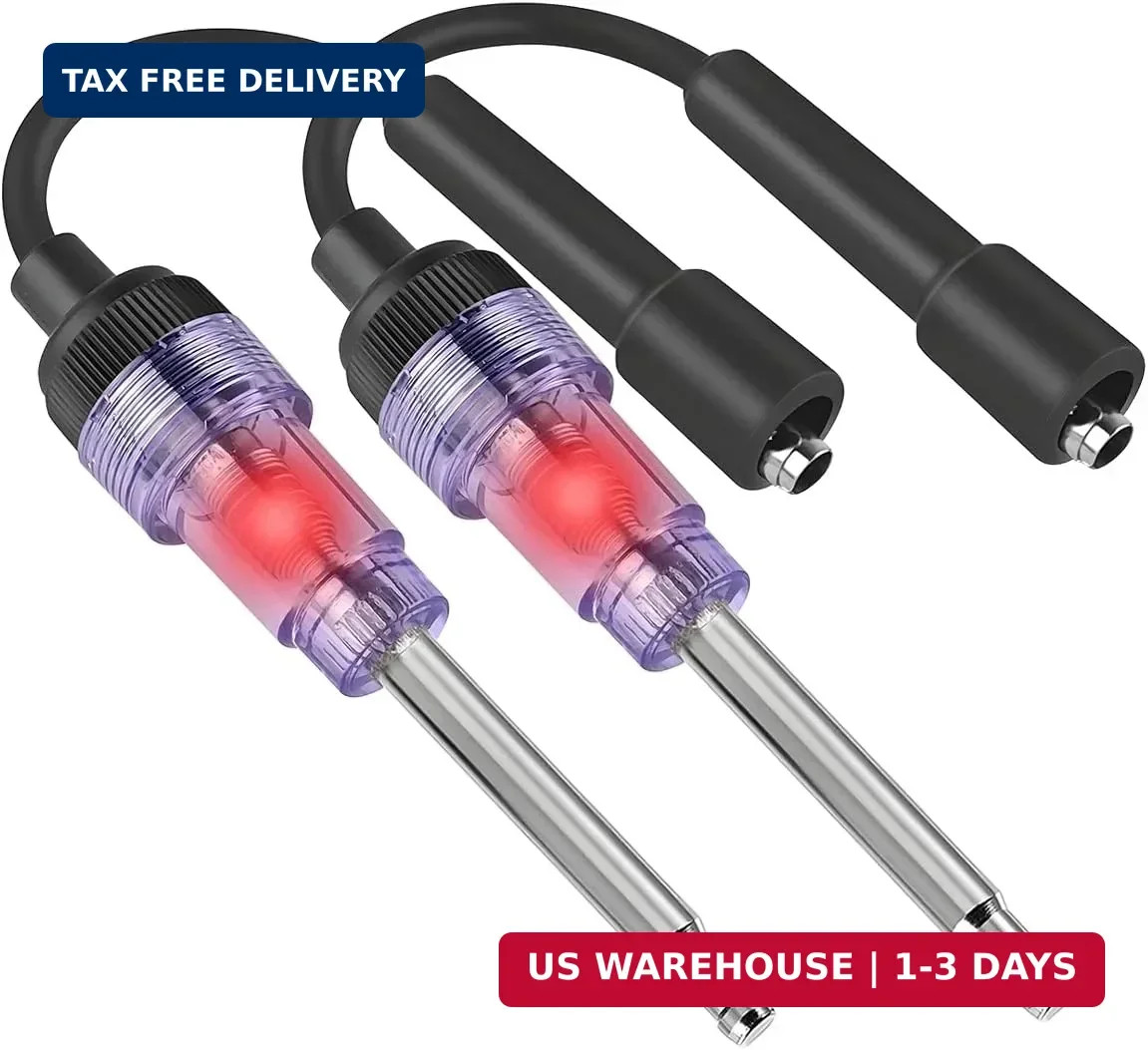 2PCS Car Inline Spark Plug Tester, Vehicles Straight Boot Engine Ignition Coil T