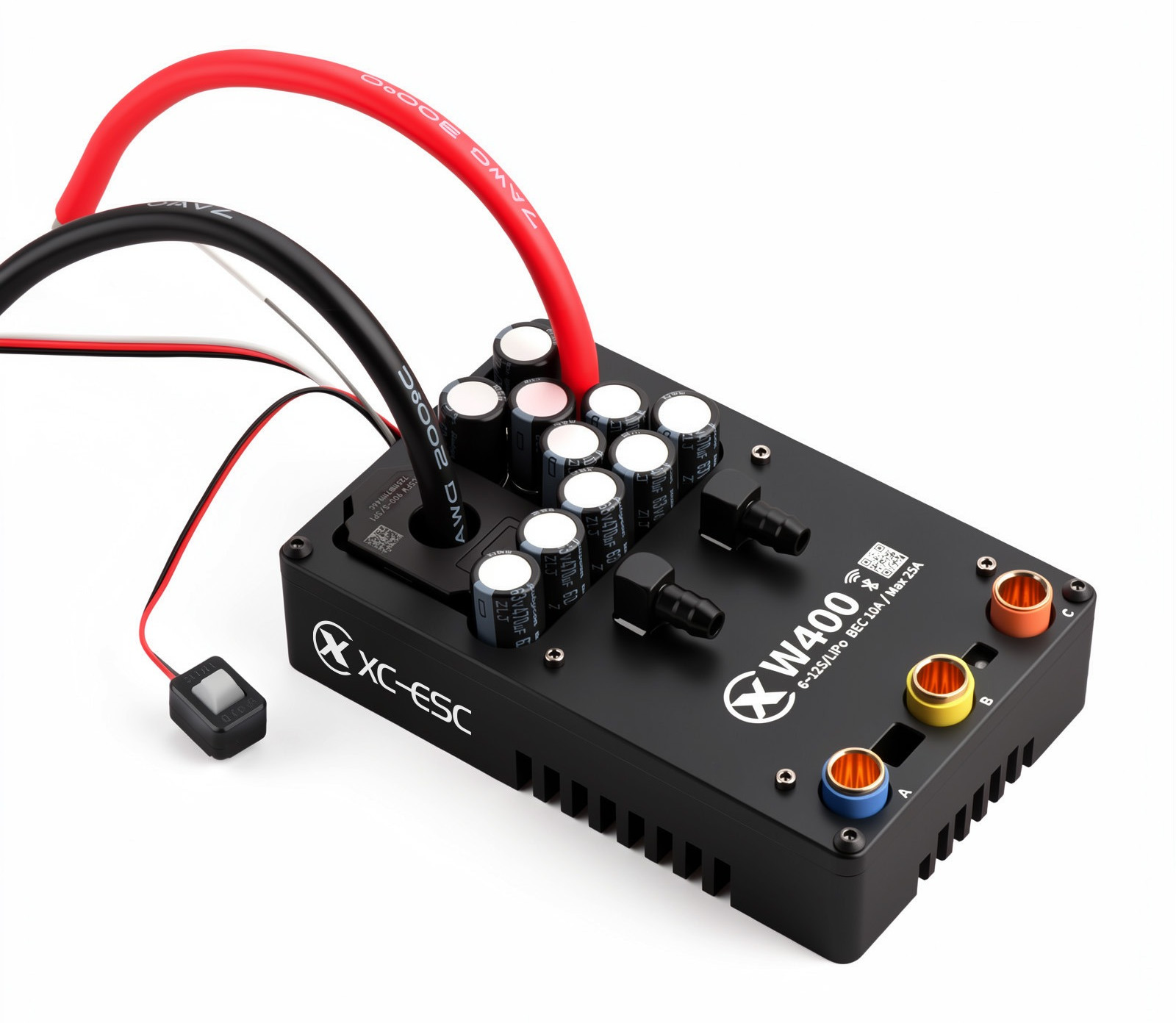XC HV MARINE 400A ESC 6-12S LiPo w/ Data Loggin, BEC 25A & BLUETOOTH RC Boat