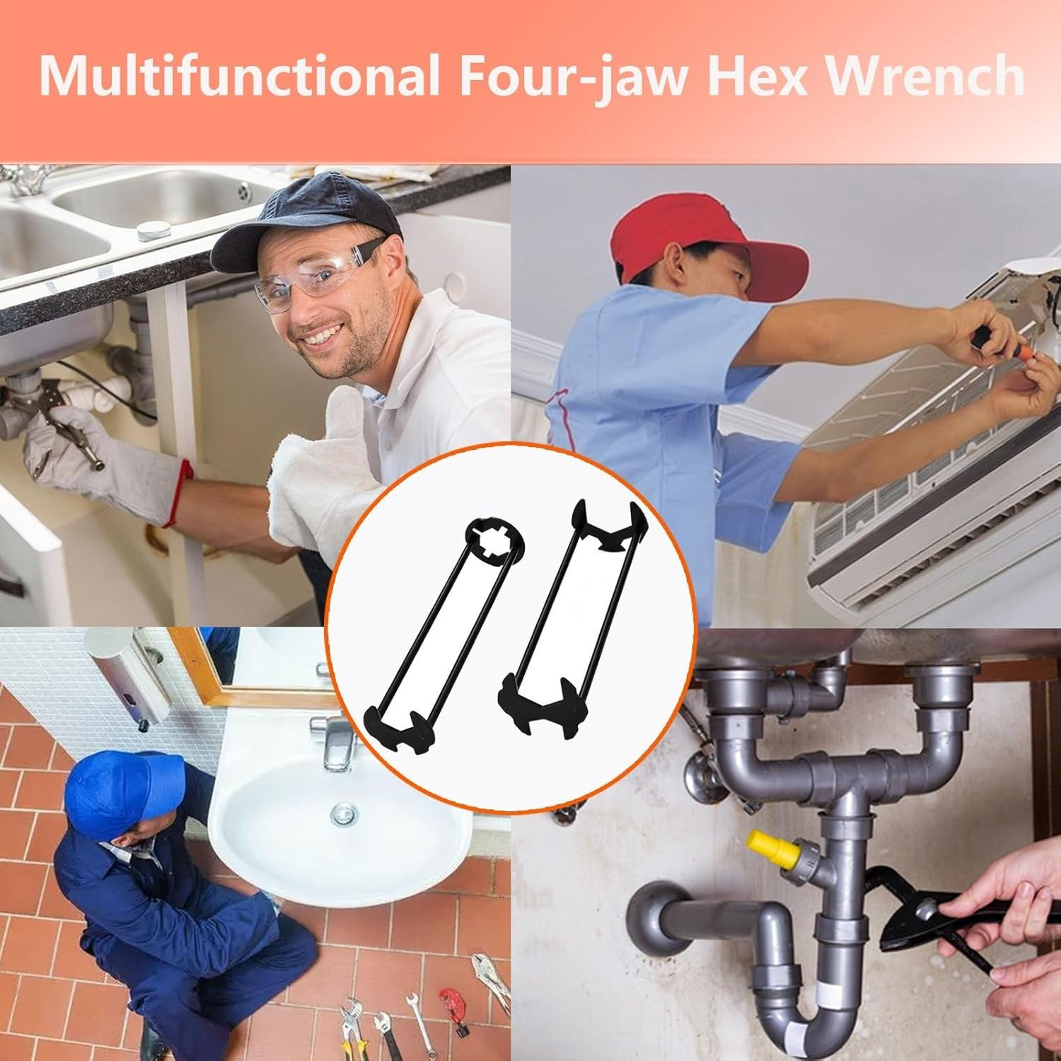 2026 NEW Basin Wrench Carbon Steel Faucet Tool for Sink and Tight Spaces