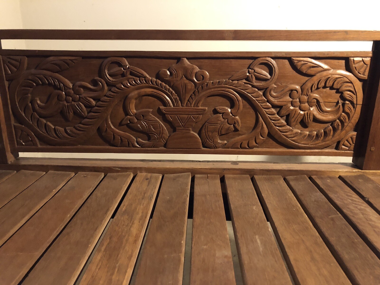 Antique Indonesian teak daybed