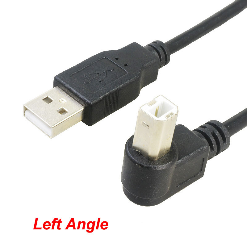 USB-2.0 A to USB-B Left-Angle Right-Angle Male Printer Cable 0.3m 0.5m 1m - 5m