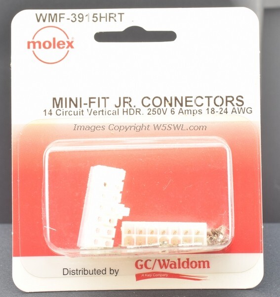 Molex Waldom WMF-3915HRT MINI-FIT JR Connectors 14 Circuit