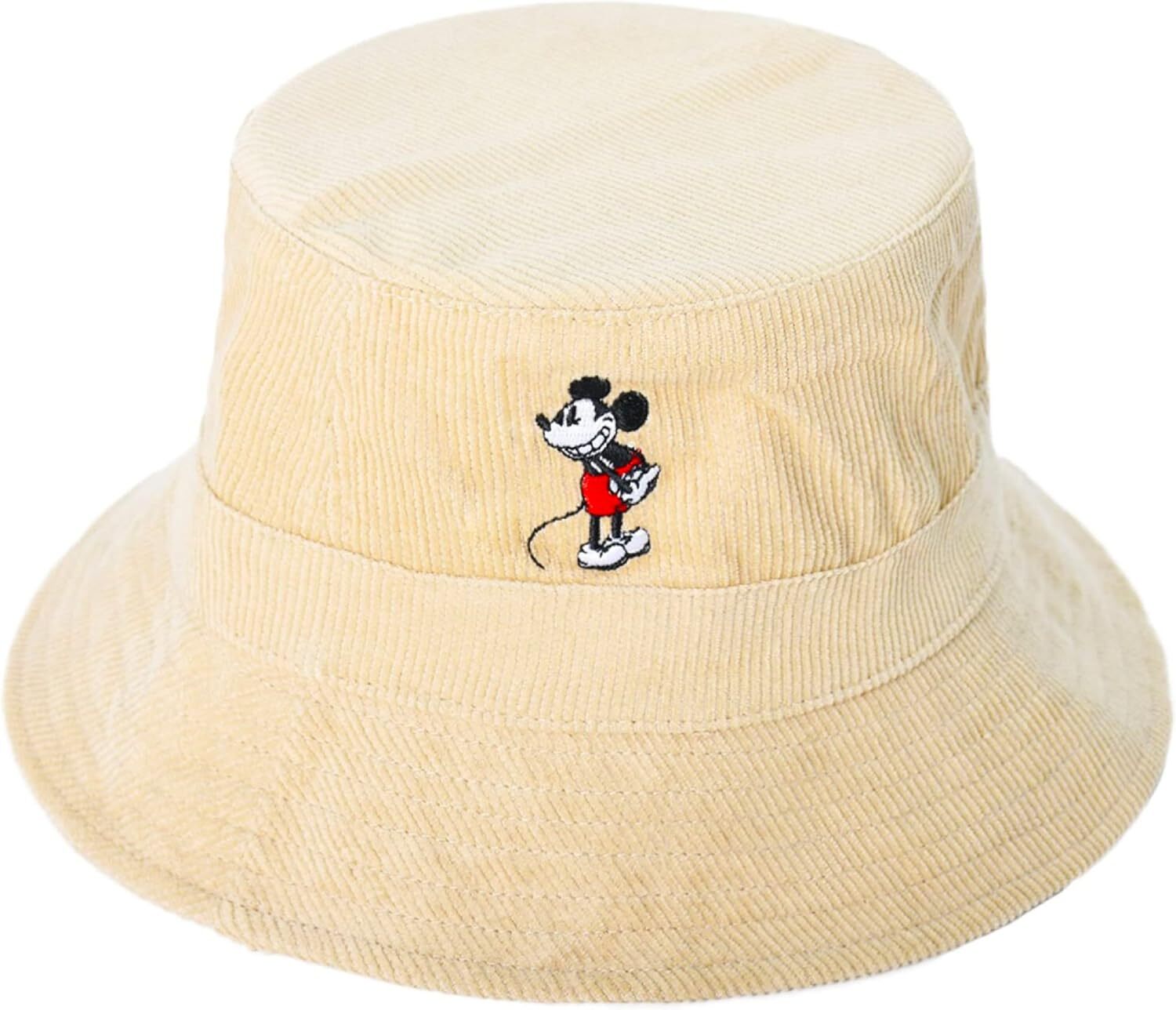 Disney Mickey Mouse Bucket Hat, Packable Travel Hat Small-Medium, Tan