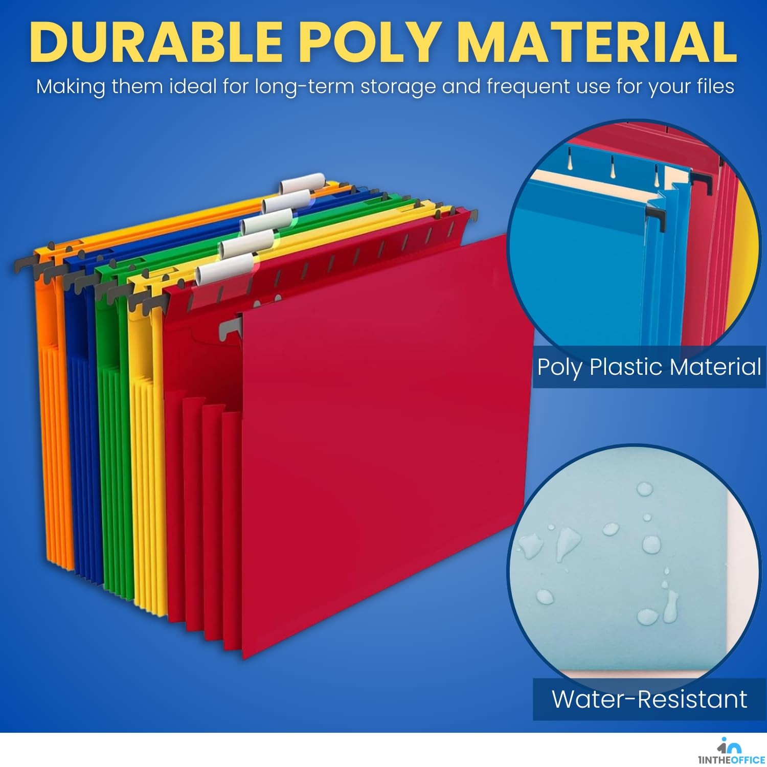 1InTheOffice Hanging File Folder, Pocket, Expandable [Various]