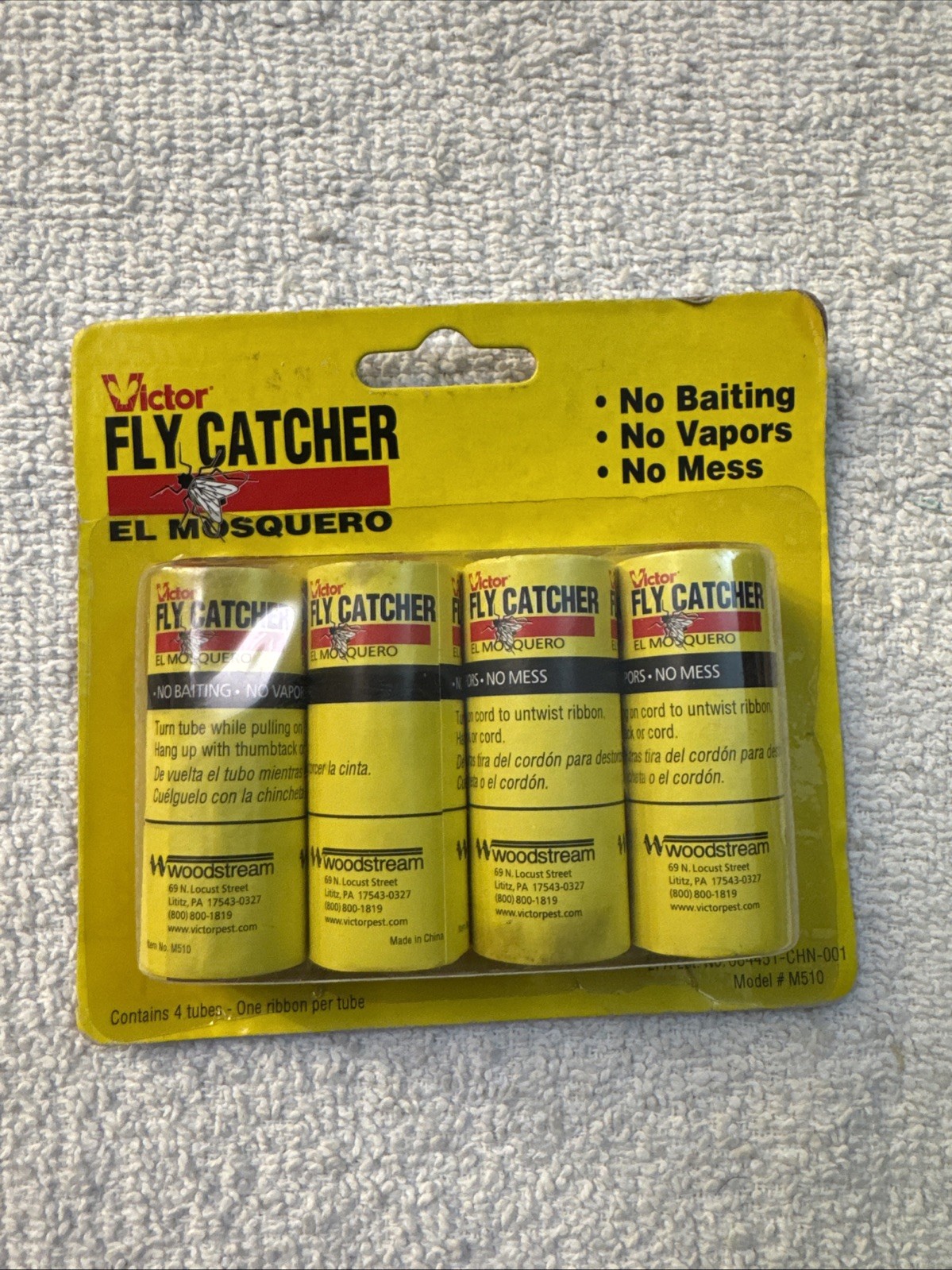 New Victor Fly Insect Catcher Trap Sticky  Ribbons  Catcher ..Factory Sealed 4pk