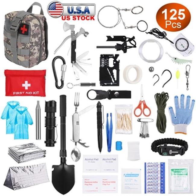 125-in-1 Survival Kits Gifts for Men Professional Survival Gear Equipment Too...