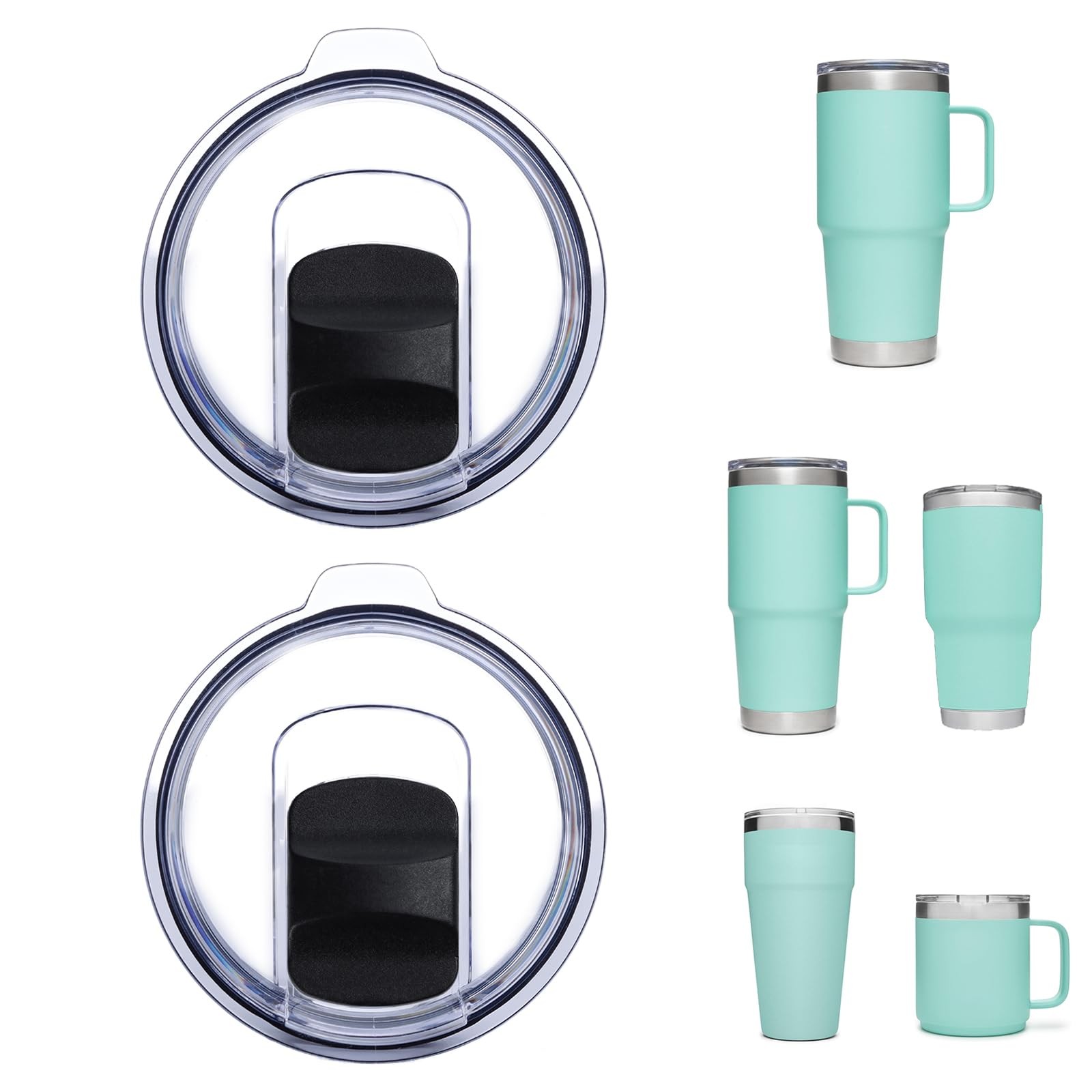 2 Pack Tumbler Lid for YETI, Lid Compatible With YETI 42/35 oz Tumbler with H...