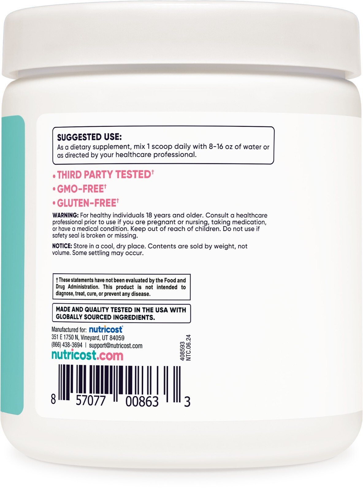 Nutricost BCAA for Women (Peach Mango) 30 Servings