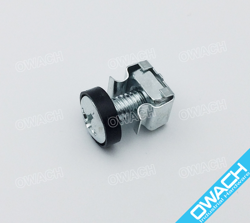 50 pack- M6 Cage nuts & Screws for server rack Mount shelf cabinet , Square Clip
