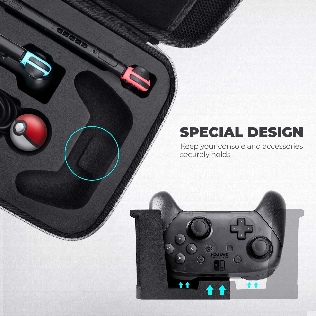 Mumba Deluxe Carrying Case for Nintendo Switch OLED & Switch 2017 - 27 Games