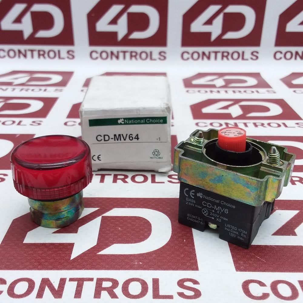 CD-MV64 | National Choice | Pilot Light, Direct Connect, Red, Opened