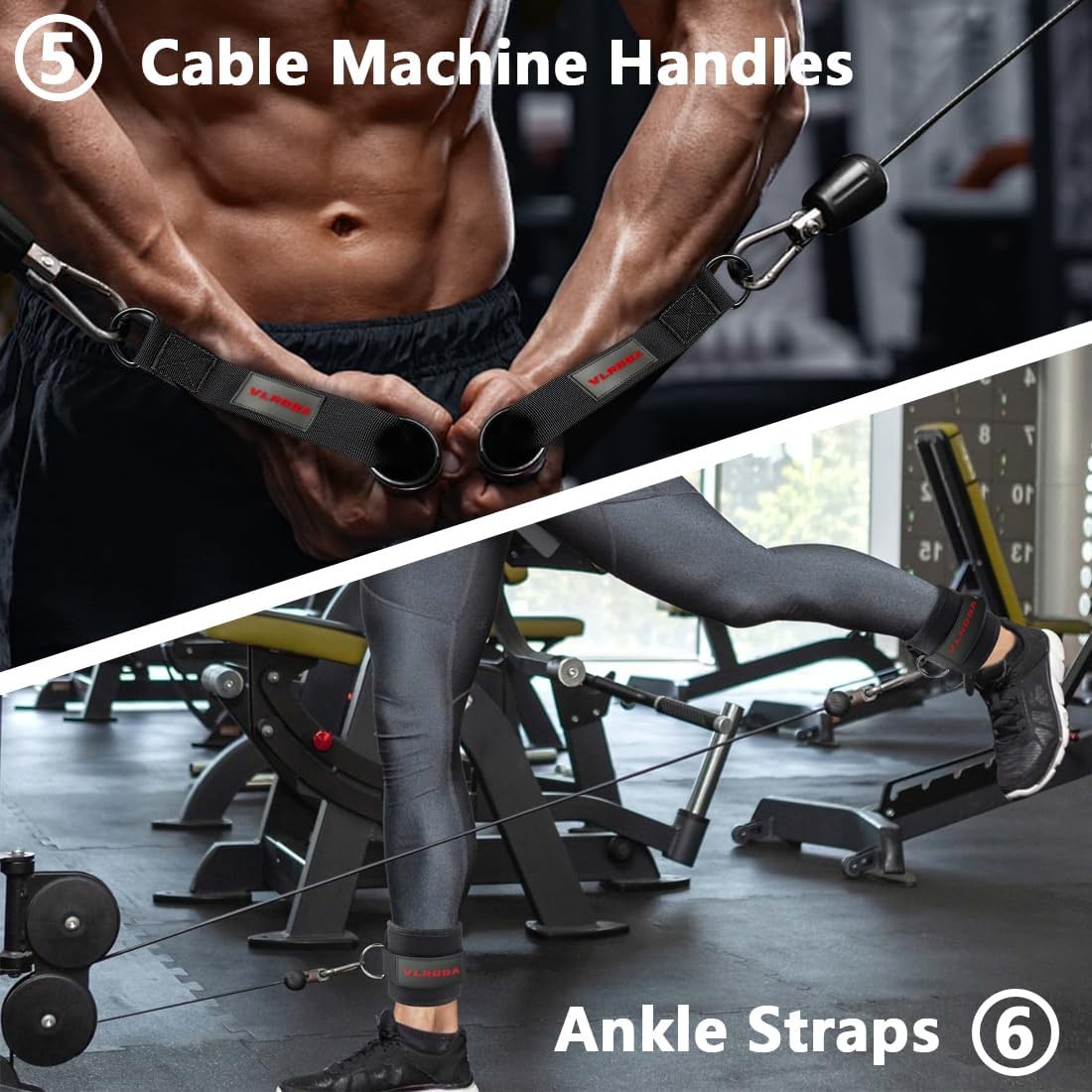 Cable Attachments Gym,Cable Machine Accessories Home Gym Triceps Pull Down