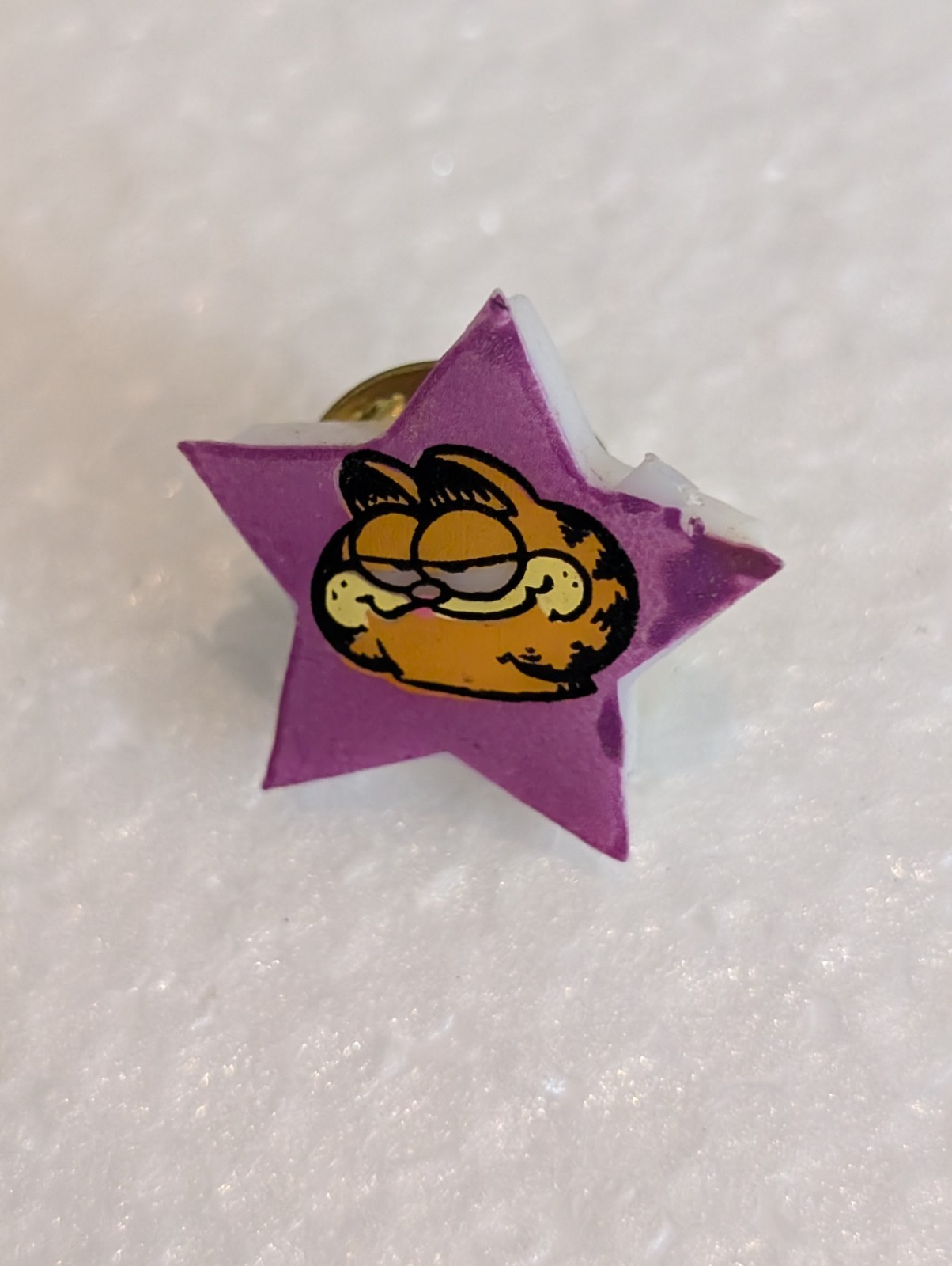 Vintage Garfield Purple Star Pin Brooch Circa 1970's And 1980's Small
