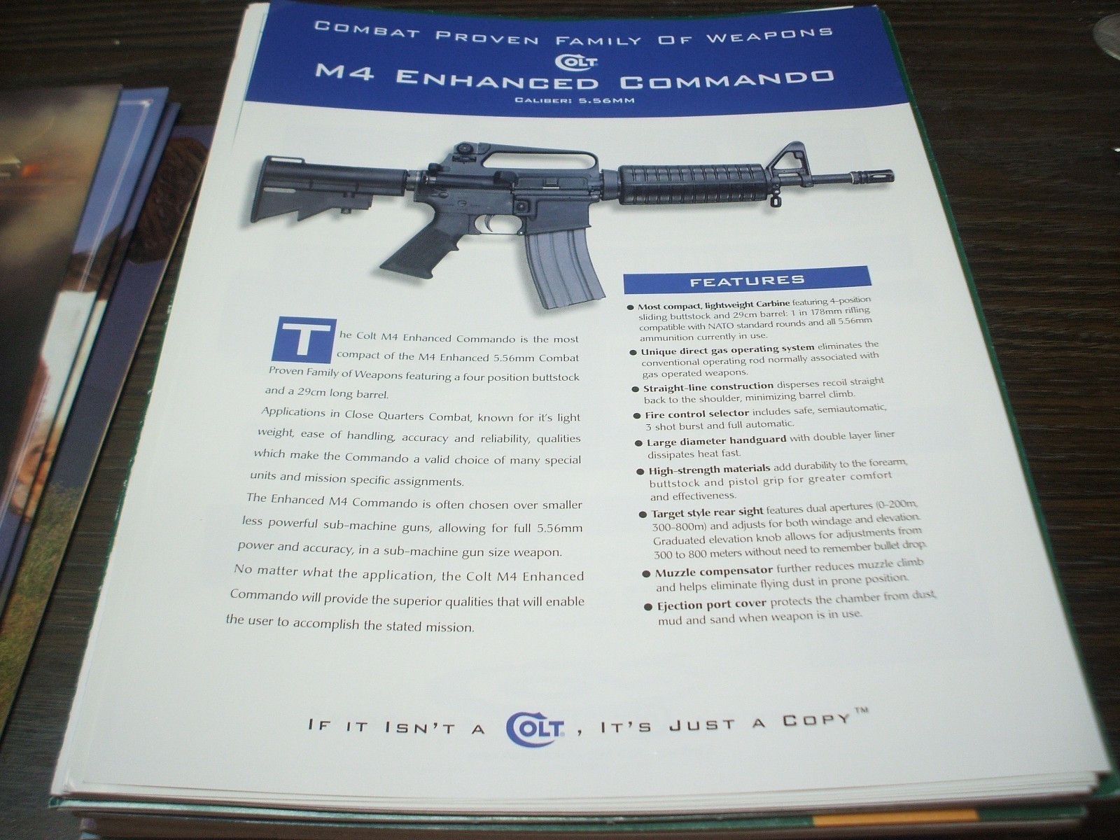 1994 COLT M4 ENHANCED COMMANDO Brochure