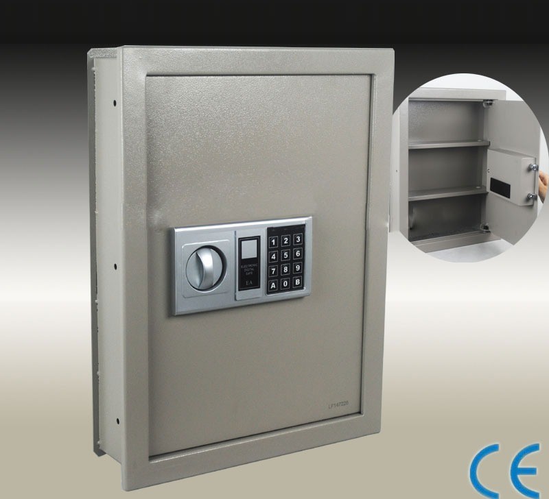 DIGITAL ELECTRONIC FLAT RECESSED WALL SAFE SECURITY BOX JEWELRY OPEN BOX