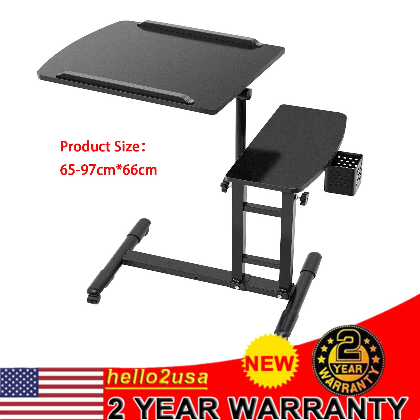 Portable Mobile Tattoo Work Station Arm Rest Stand Desk Table Workbench Tray