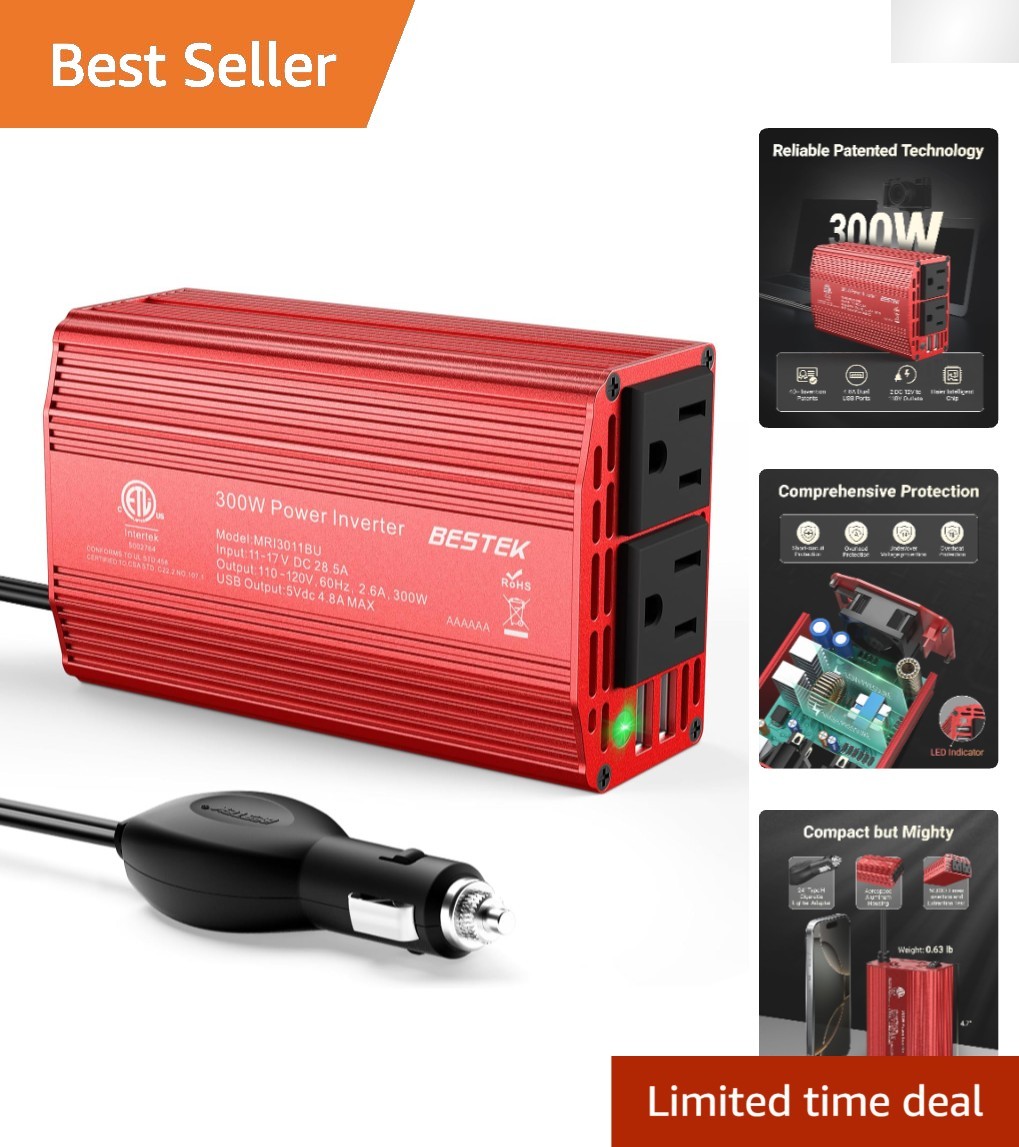 Lightweight 700W Peak Power Inverter with USB Ports – Essential Travel Accessory