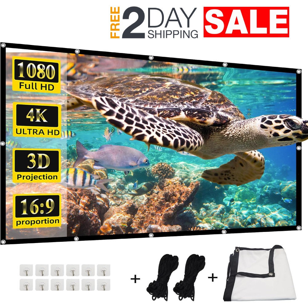 Pantalla De Proyector 120 Pulgadas HD 4K Para Proyectores Electricas En Oferta
