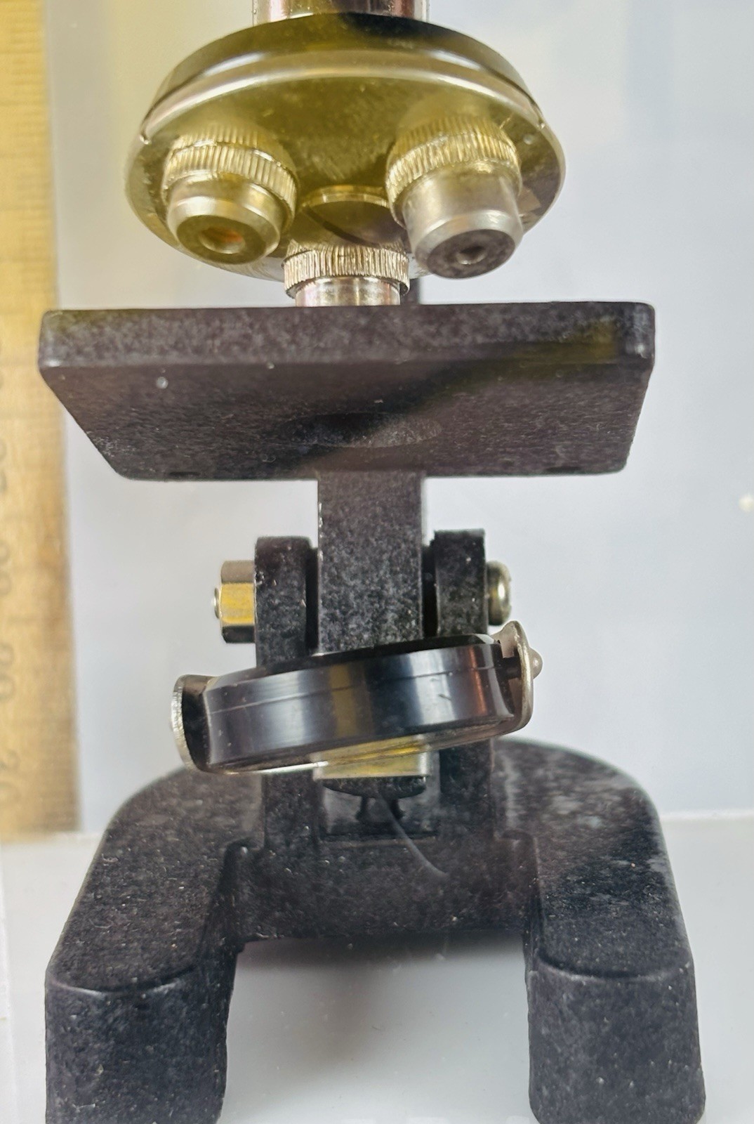 MICROSCOPE/ MINI Trophy /AWARD Encased In Lucite/BLACK BASE/ VINTAGE/ EUC