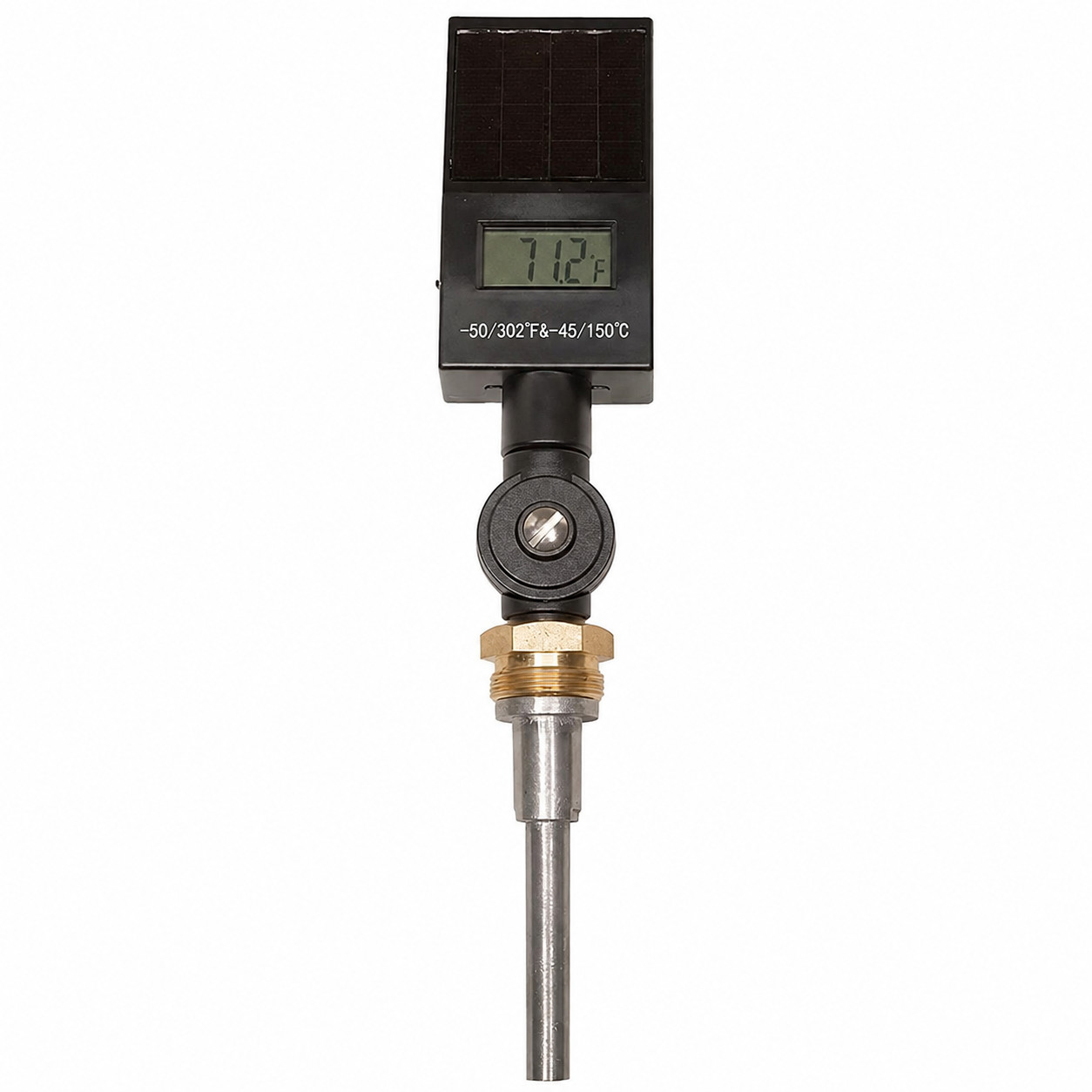 WGTC Model AADHFC Digital Solar Powered Thermometer -50-302F (-45-150C) 3/4" NPT