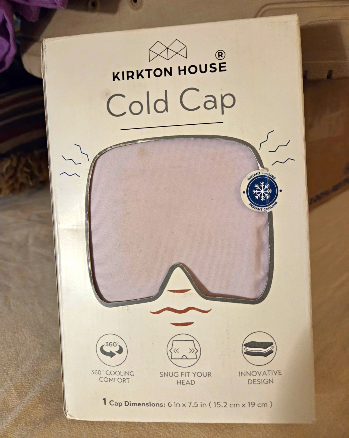 Kirkton House Cold Cap Reusable Pain Relief Head Wrap Cold Pack One Size Gray